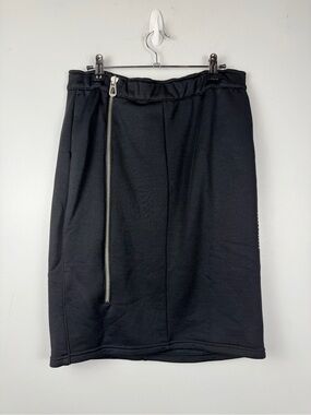 New Scotch & Soda Black Knee Length Stretch Pencil Zipper Logo Skirt Large